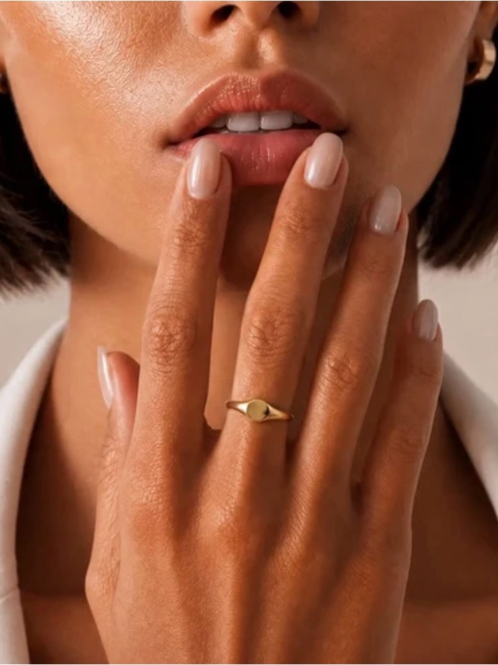 10k solid gold signet ring sz 7